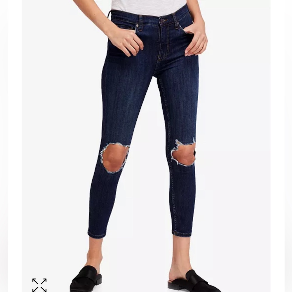Free People Busted Knee Skinny Jeans